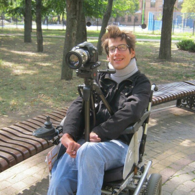 Photographer in a wheelchair