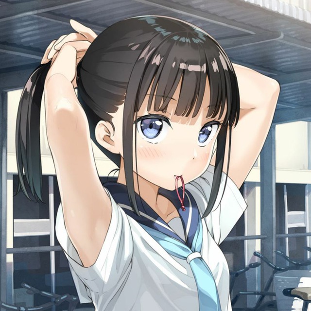 1208778 arms up, ponytail, long hair, anime, MX shimmer, blue eyes, anime  girls, dark hair - Rare Gallery HD Wallpapers