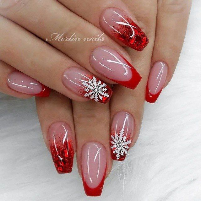 Зимний, новогодний маникюр 2024-2025 ❄️