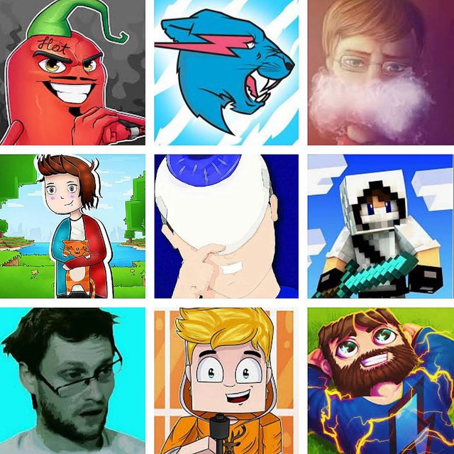 | Лололошка | MrBeast |Фиксай | Фиксплей | Эдисон | Домер | Куплинов | Винди | Пятёрка | Неркин | Nazzy | Заквиель |